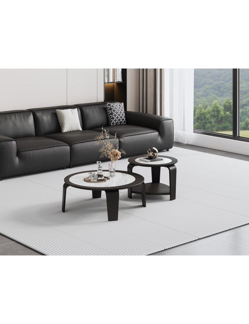 DBB12北歐岩板圓邊几/邊几