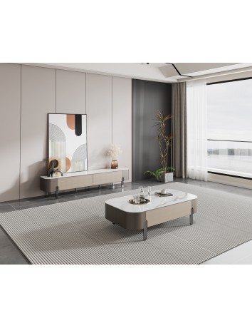 DBB122流雲白冰彩石電視櫃/茶几/邊几  DBB122流雲白冰彩石電視櫃/茶几/邊几