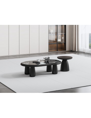 DBB126亮光黑珊瑚冰彩石茶几1.3m/邊几   DBB126亮光黑珊瑚冰彩石茶几1.3m/邊几