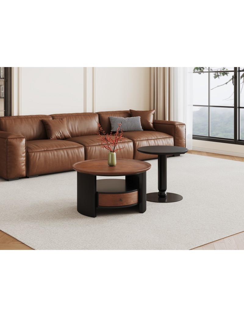 DBB129實木圓茶几/邊几