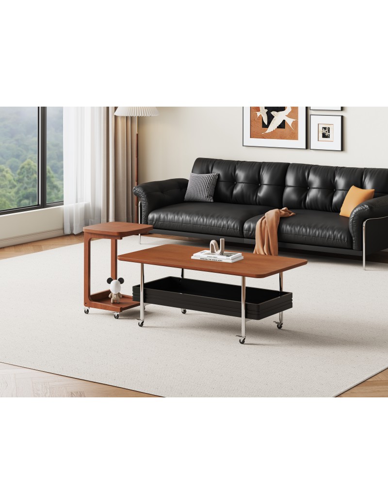 DBB131實木移動茶几1.1m/邊几