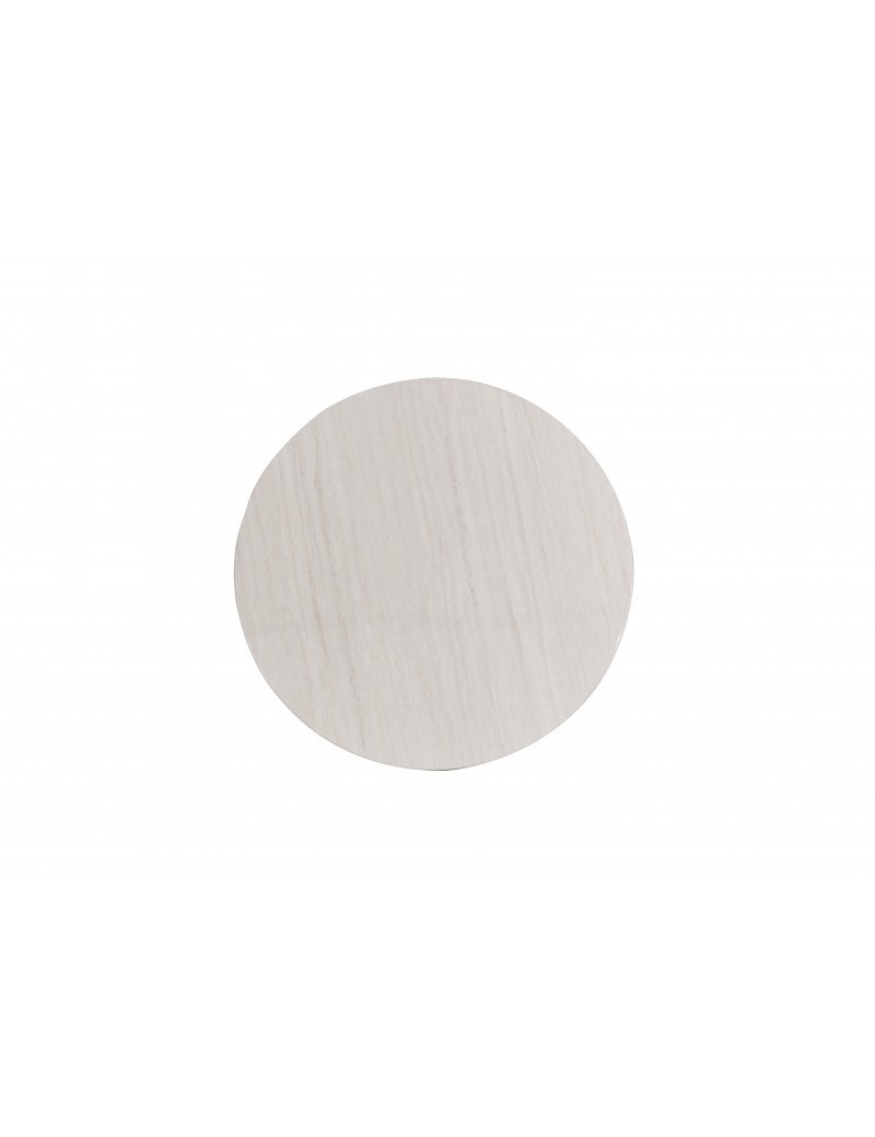 DBB132白洞石岩板圓茶几/邊几