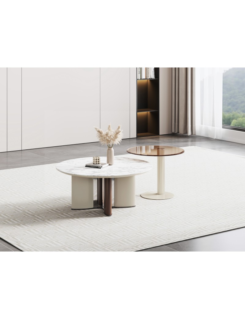 DBB25瑪斯菲諾冰彩石圓茶几/邊几