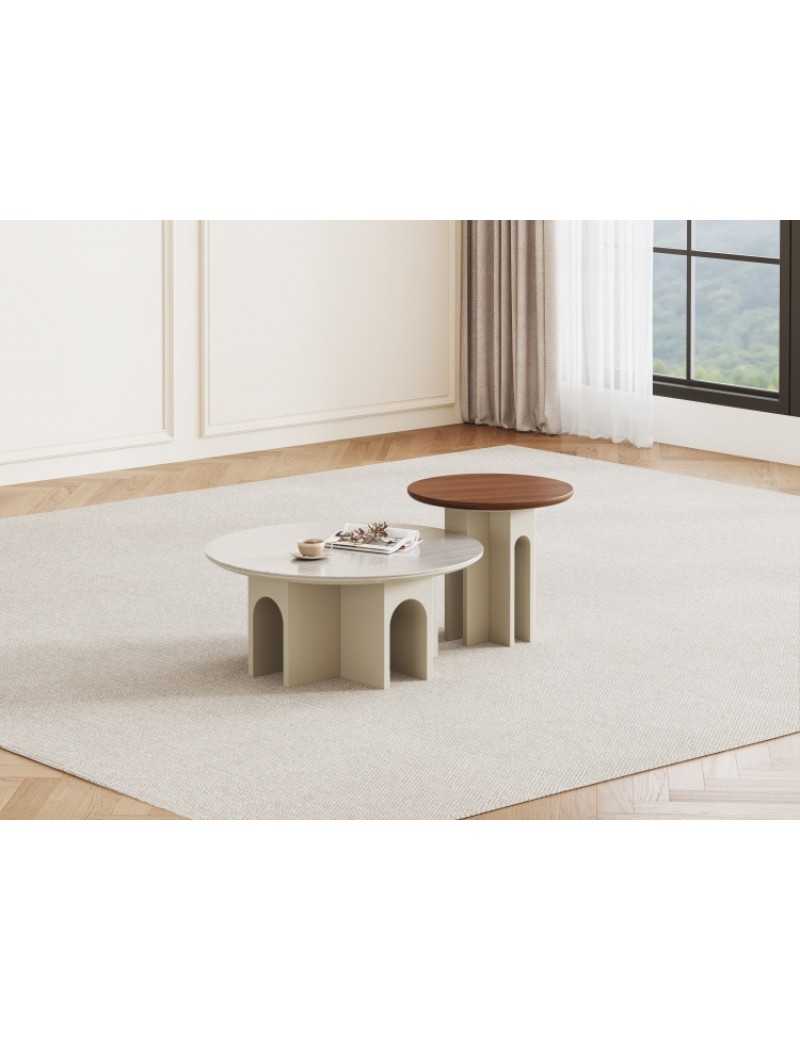 DBB27阿勒坎冰彩石圓茶几/邊几