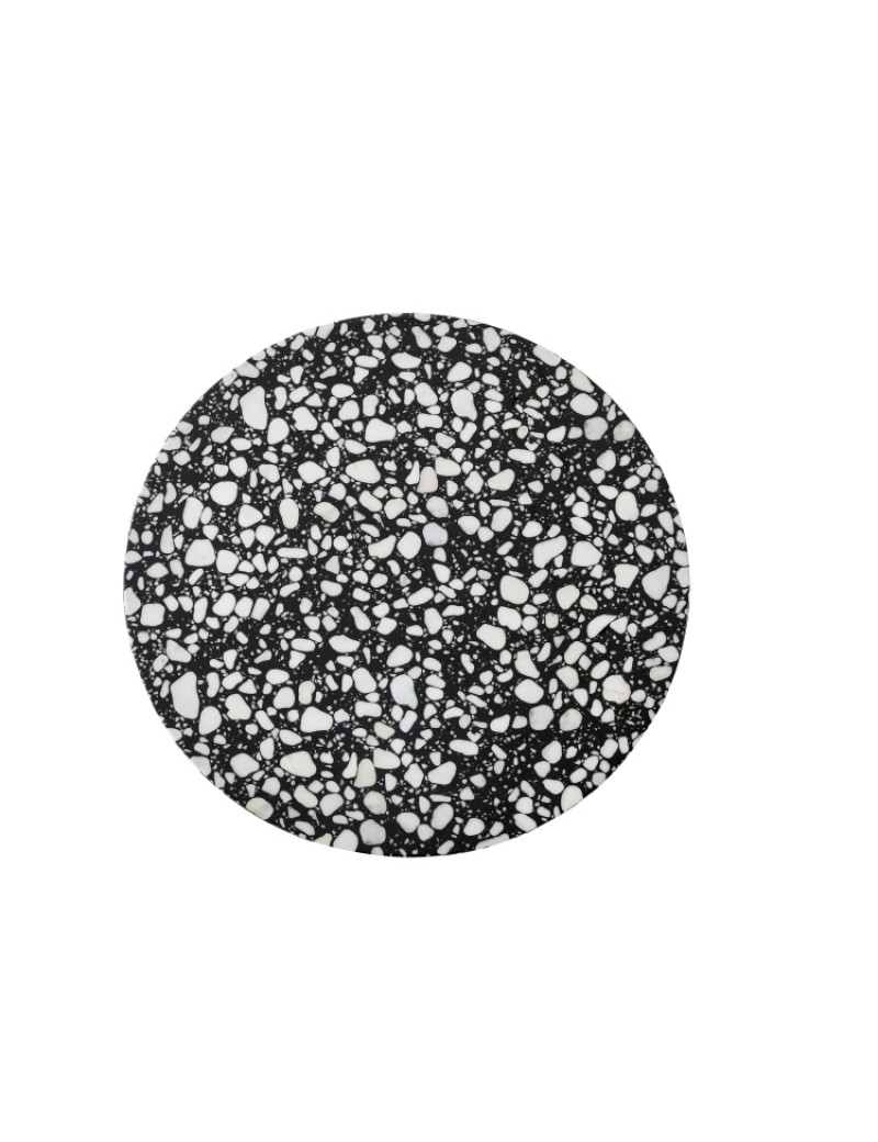 DBB55水墨大理石圓茶几/邊几