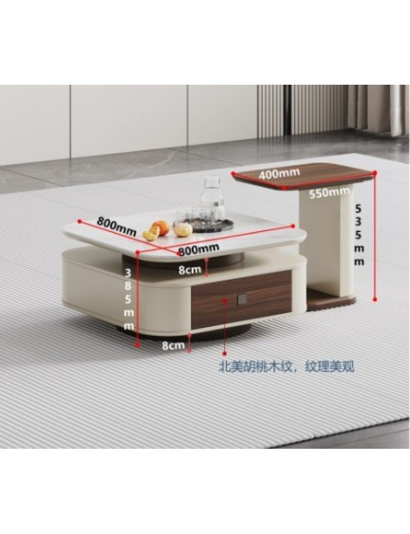 DBB83冰彩石方茶几/邊几