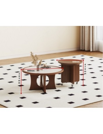 DBB90岩板圓茶几/邊几 DBB90岩板圓茶几/邊几